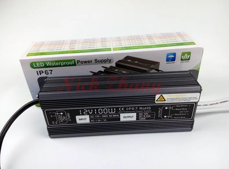 12 V 24 100 Вт стабилизированный светодиодный регулятор напряжения W блок питания DC12V