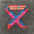 Шарф женский из искусственного шелка с принтом в виде лошади