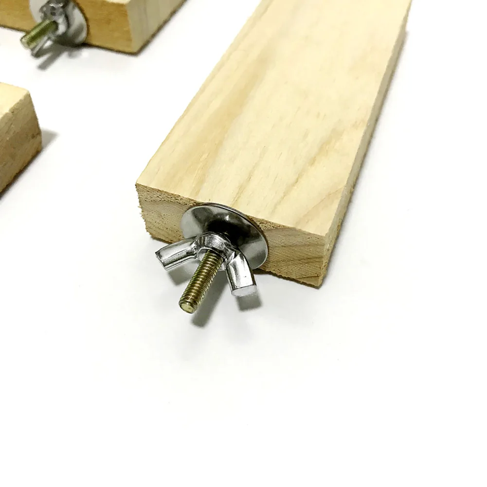 

Newly Wood Stand Platform Toy Paw Grinding Clean Cage Accessories For Parrot Hamster VA88