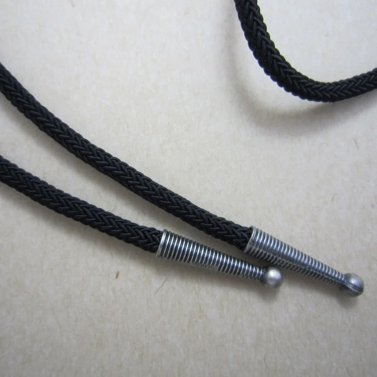 Посеребренный винтажный черный агатовый камень Овальный болотный галстук