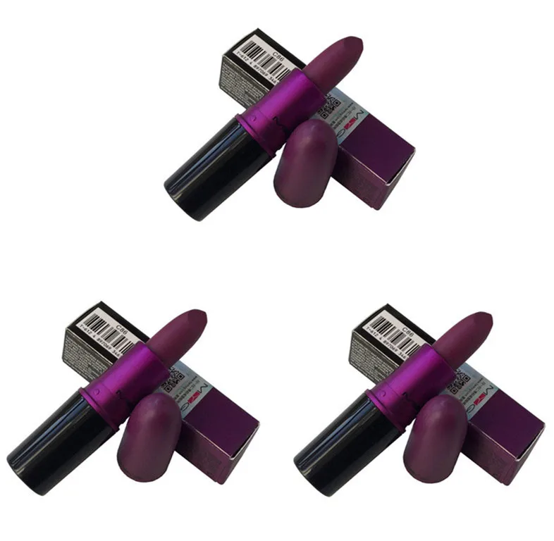 3 pieces MYG матовая губная помада фиолетовая помада матовая губная помада Красота Косметика Губная помада матовая жидкая губная помада набор - Цвет: 3 pieces
