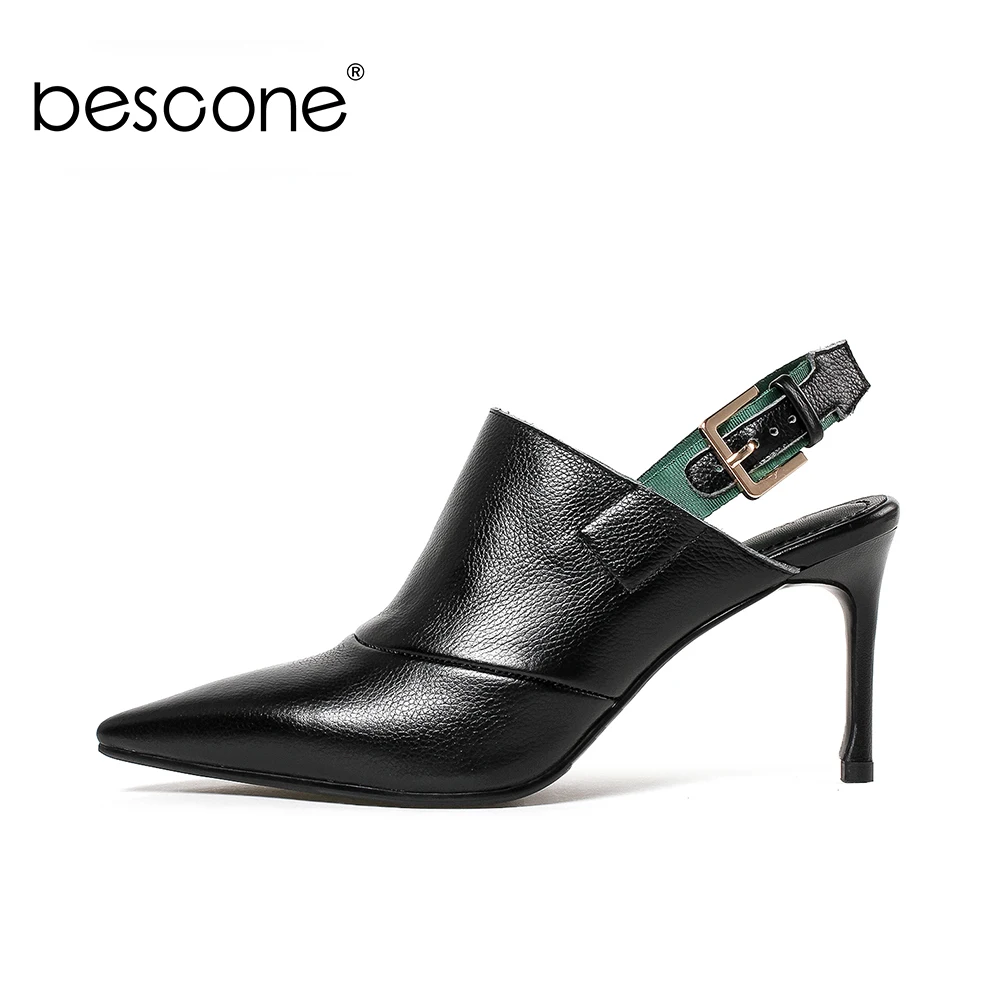 BESCONE/Новое поступление 2019 года высококачественные босоножки из коровьей кожи с