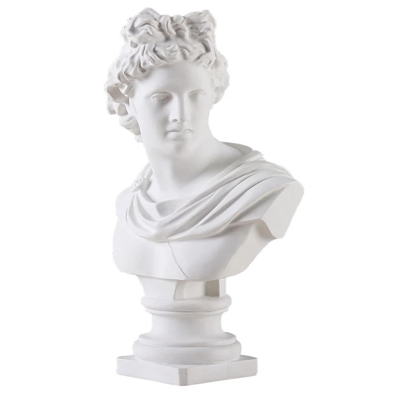 

Greek Mythology David Statues Apollo Bust Sculpture Resin Art&Craft Home Decoration Accessories Art Material R942