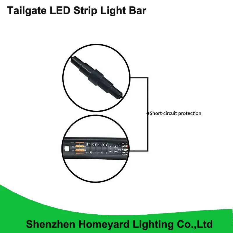 60 дюймов красный/белый гибкие полосы света 5-Функция багажника Светодиодные
