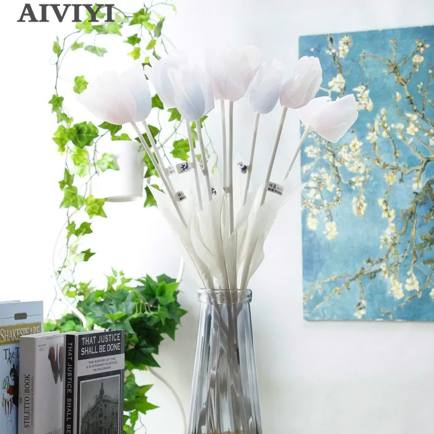 Картина маслом тюльпана искусственный цветок на ощупь|Искусственные и сухие