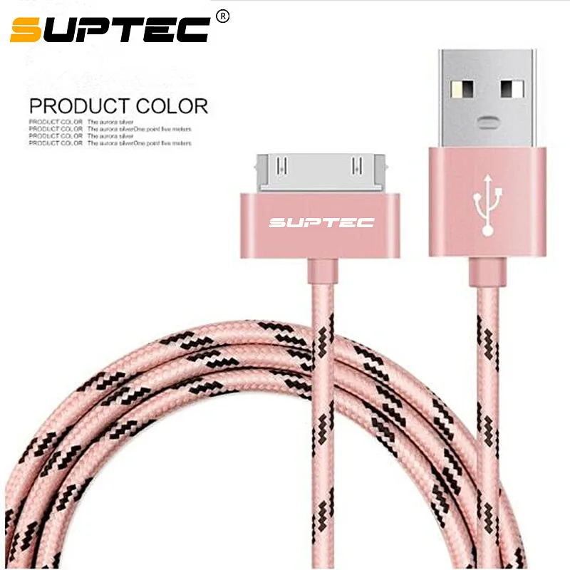 USB-кабель SUPTEC для быстрой зарядки iphone 4 s 4s 3GS 3G iPad 1 2 3 iPod Nano itouch 30-контактный адаптер