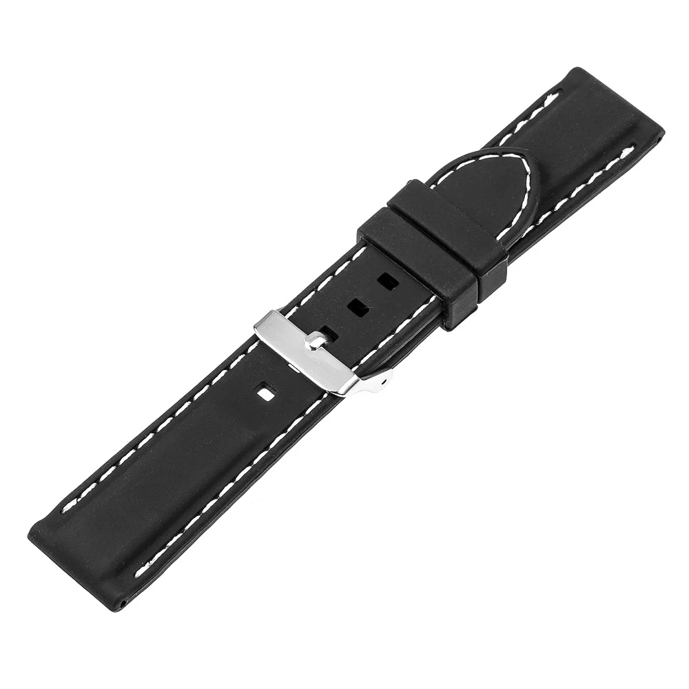 Ремешок силиконовый для часов Pebble Time Round 20 мм резиновый браслет с пряжкой из