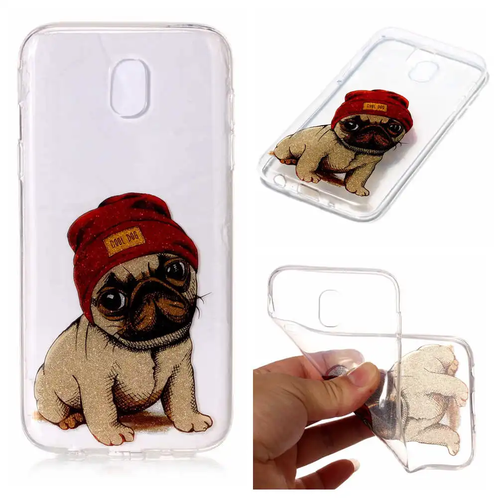 JFWEN For Samsung Galaxy J3 2017 Case Cover Luxury Transparent TPU Soft Silicone Painted Pattern J330 |