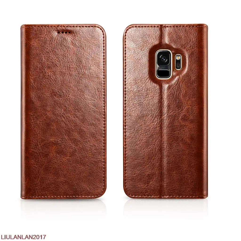 Для мужчин женщин Бизнес плотная чехол для samsung S9 ретро из искусственной кожи