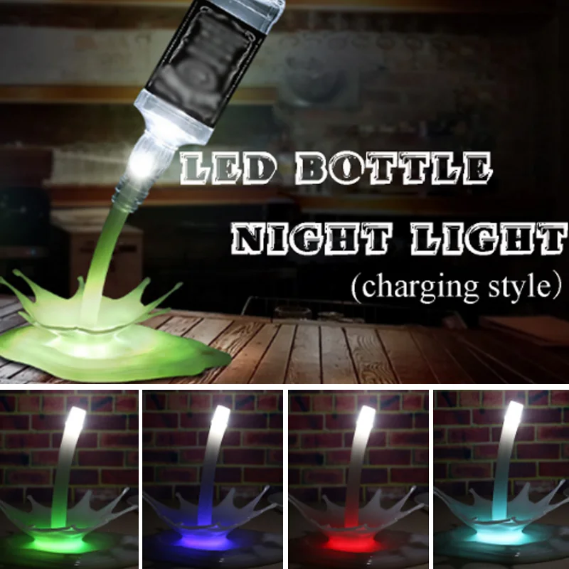 Лампа для винных бутылок светодиодная Иллюзия DIY лампа перезаряжаемая USB