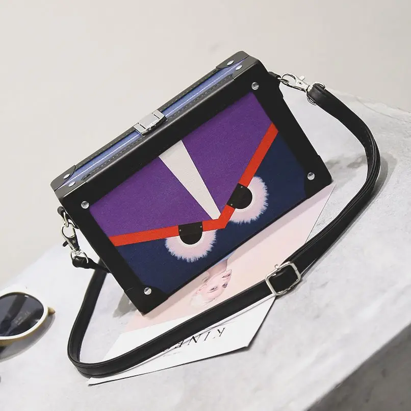 Новинка 2017 года женские винтажные кожаные мини-сумка мультфильм смешной Crossbody