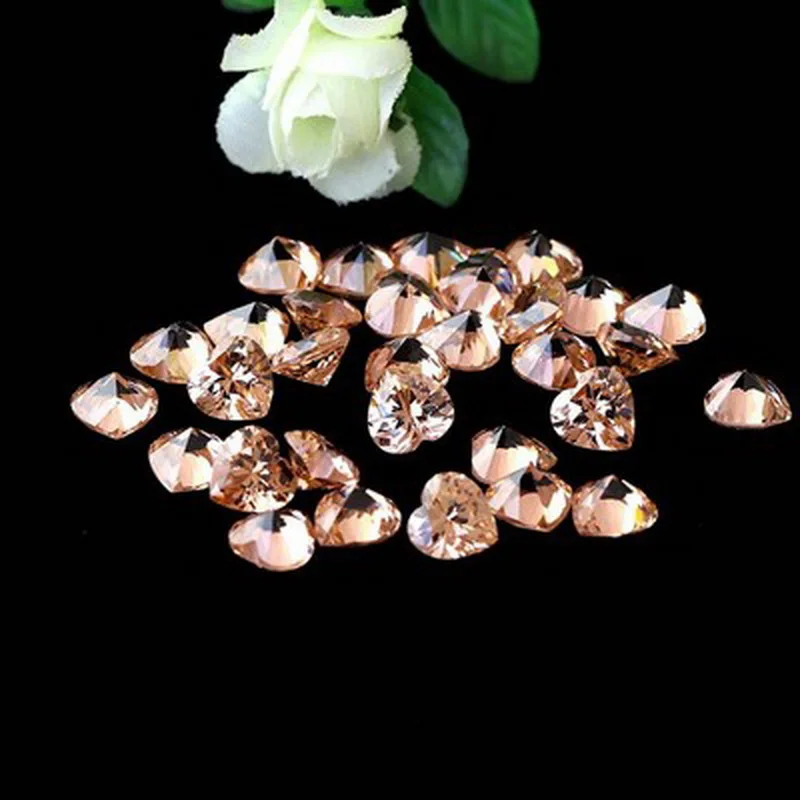 Бусины в форме сердца из циркона 10 шт. бусины капли россыпью для самостоятельного