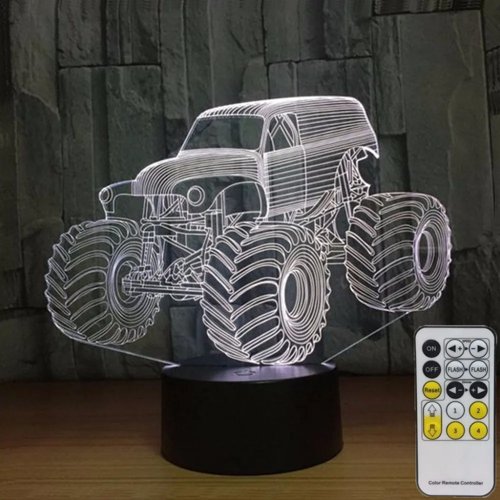 3D ночники для детей с пультом дистанционного управления сенсорный светодиодный