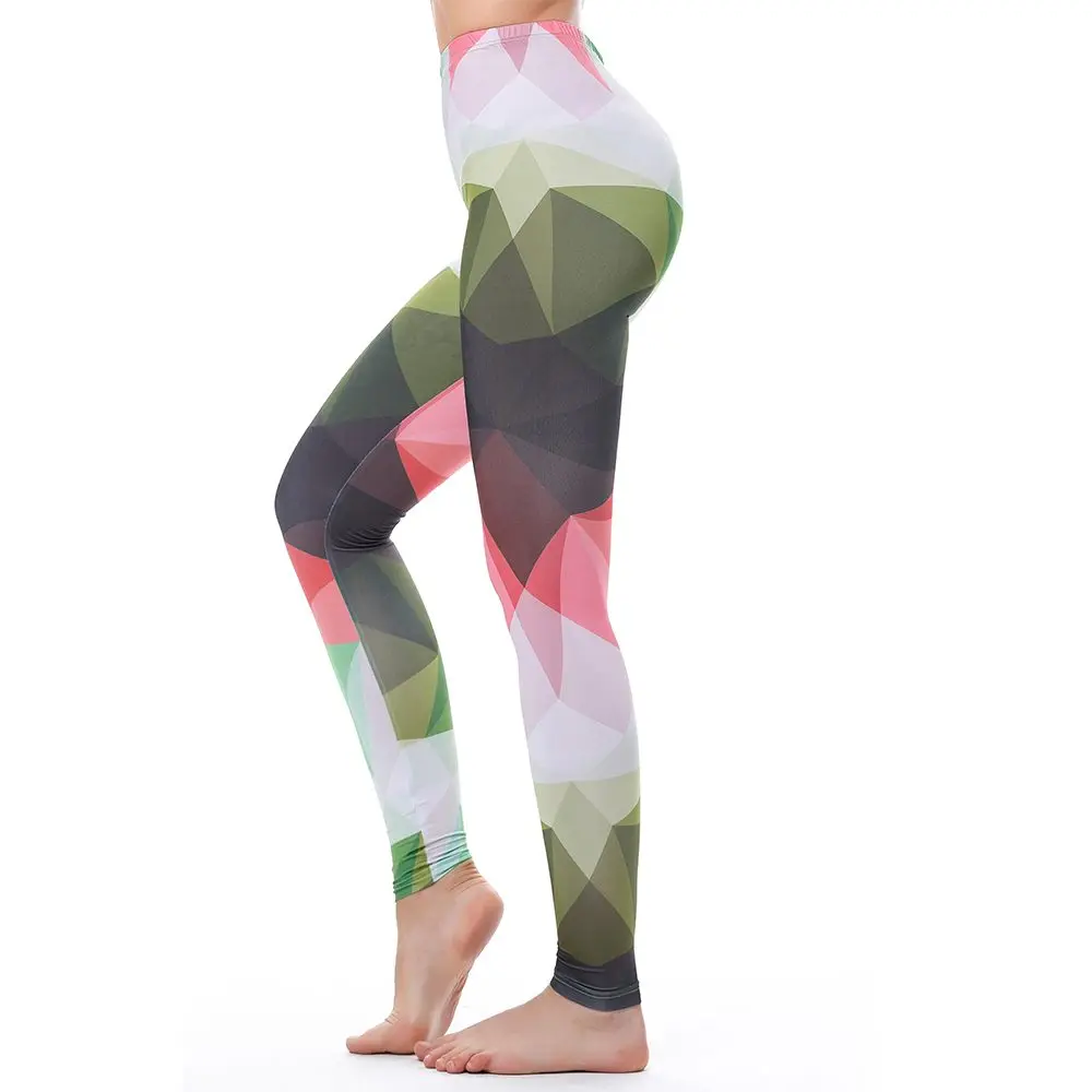 Camouflage leggings Бренд KYKU, леггинсы с рисунком единорога, женские леггинсы, Леггинсы для фитнеса, сексуальные, высокая талия, пуш-ап, блестящие, с 3d принтом, радужные штаны, звезда, кошка, Пончики - Цвет: Camouflage leggings