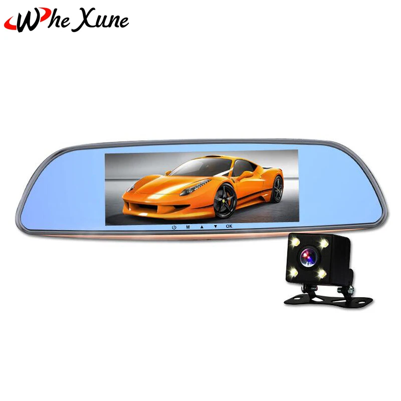 WHEXUNE 2018 новый 7 дюймов Full HD 1080 P Экран Видеорегистраторы для автомобилей Двойной