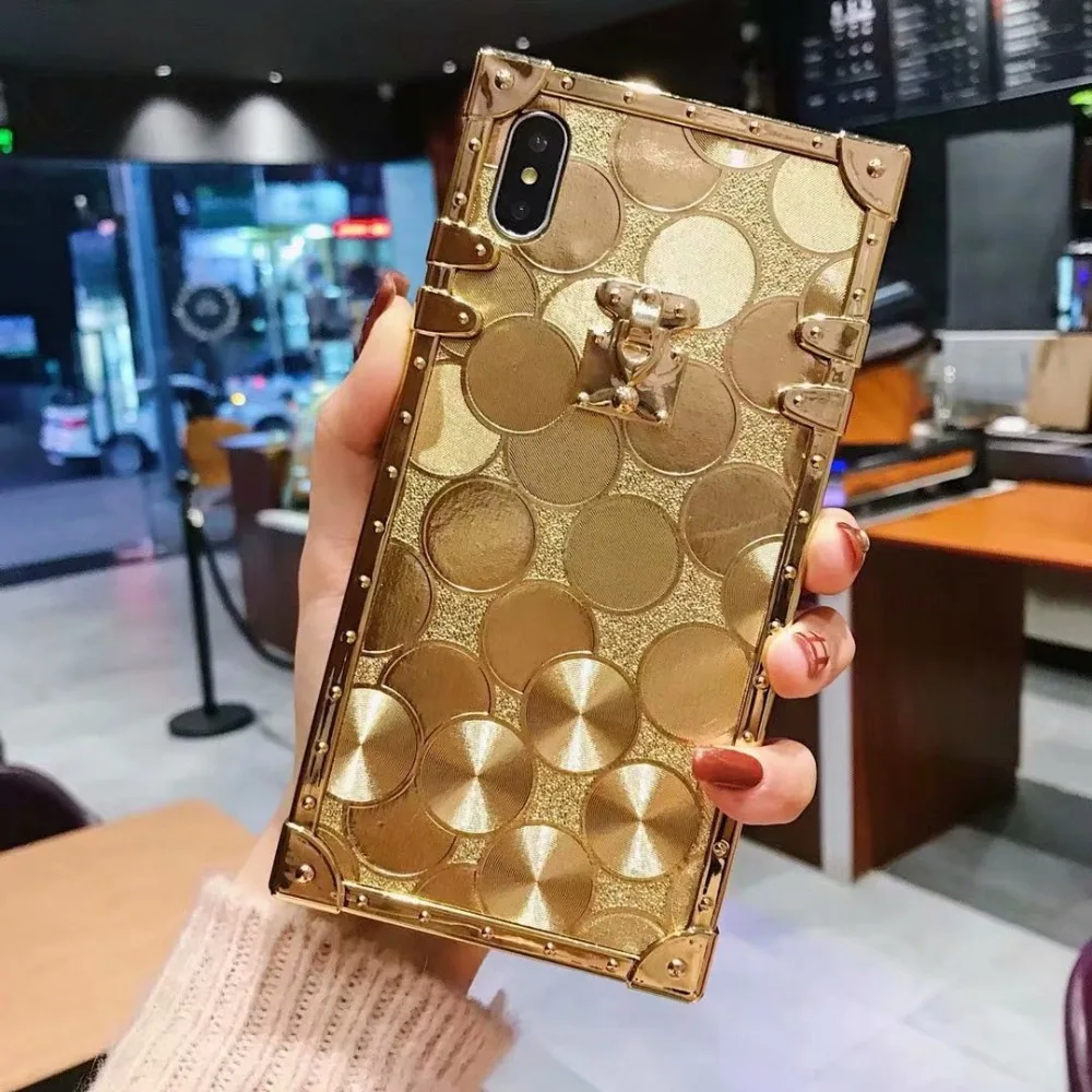 Женский роскошный золотой чехол Selfan блестящий для iPhone6 7 8 Plus XS XR XSMAX SamsungS20