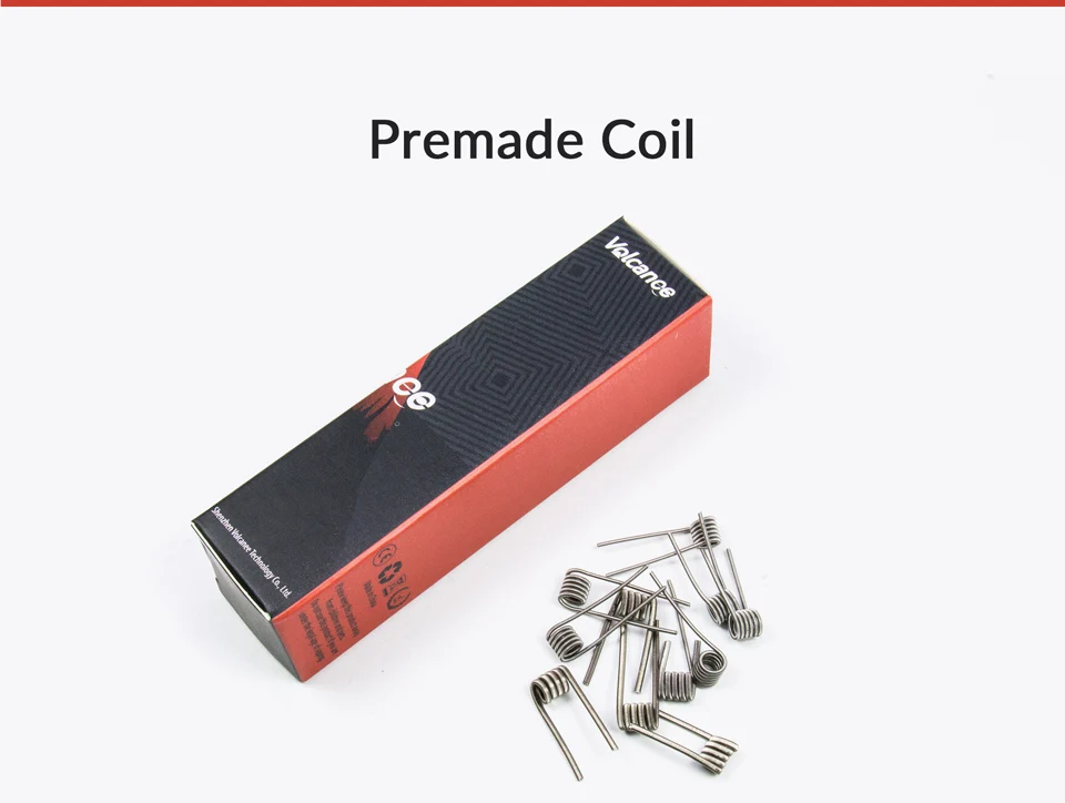 Volcanee 10 шт. Alien Clapton катушка плоская витая Плавленая Clapton Quad Tiger нагревательный провод Vape сопротивление предварительно изготовленная катушка