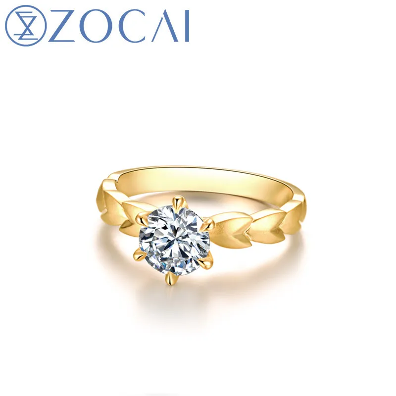 ZOCAI БРЕНД кольцо 100% Подлинная 18 К золото (Au750) Реал 0.30 КТ CERTIFIED diamond Обручение JBW00943 |
