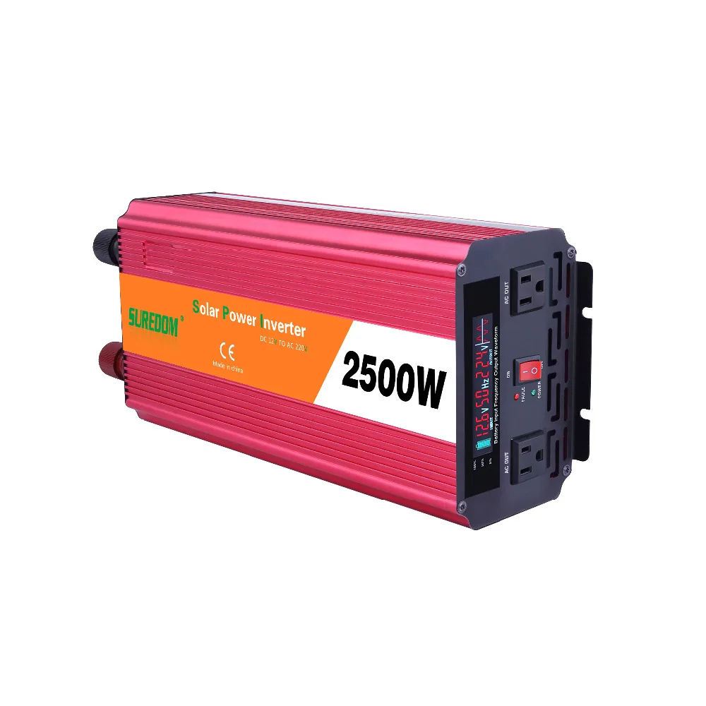 2500 Вт Инвертор напряжения конвертер зарядное устройство DC 12 24V к AC 110 220V 50Hz с