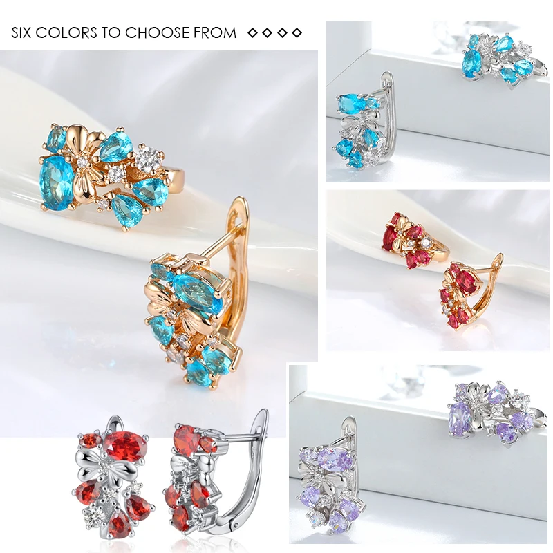 Effie Queen инкрустированные 2019 летние ювелирные изделия из золота Цвет серьги