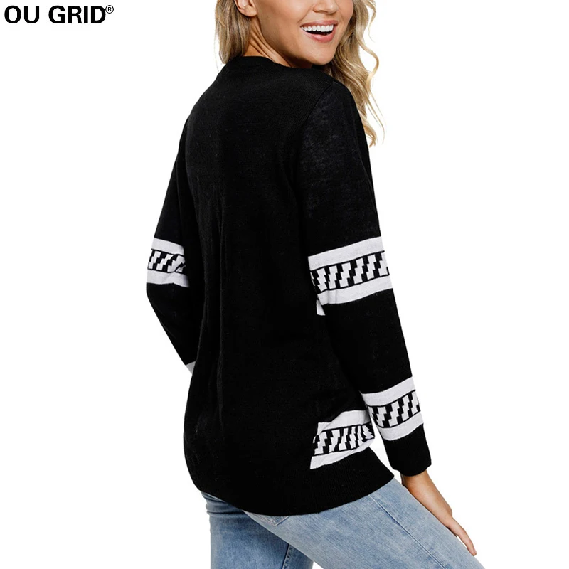 Women's Reindeer Knitted Ugly Christmas Sweater Xmas Pullover Jumpers | Женская одежда