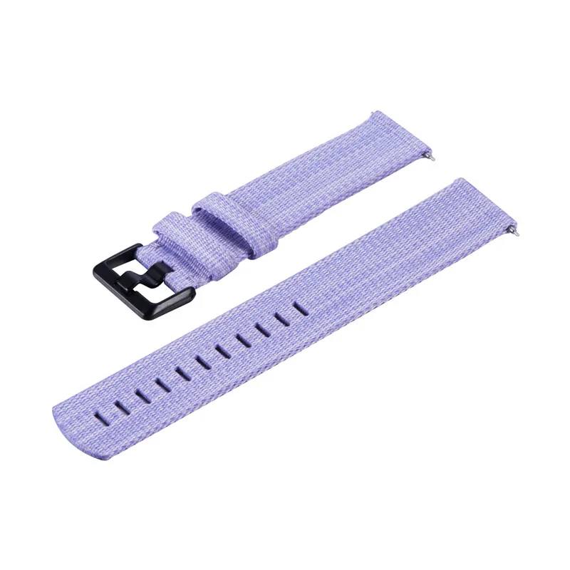 

Replacement Canvas Watchband Black Buckle Strap Wristband for Fitbit Versa/Versa Lite Smartwatch Wrist Bracelet