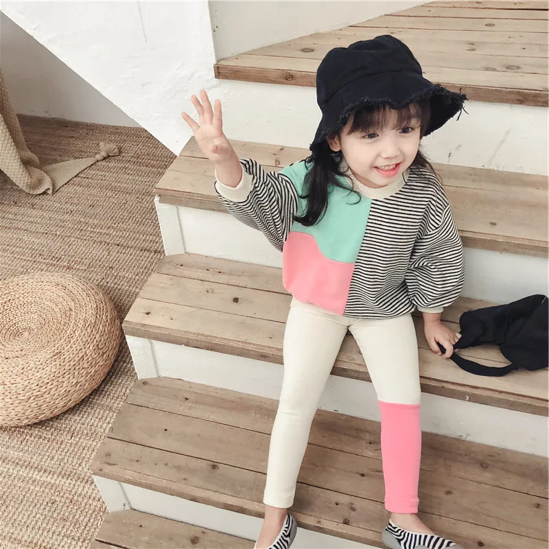 2Pcs Autumn Baby Girl Clothes Girl Clothing Set Cute Long Sleeve Top+Pants Suit Kids Clothes For Girl Splice Children Clothes