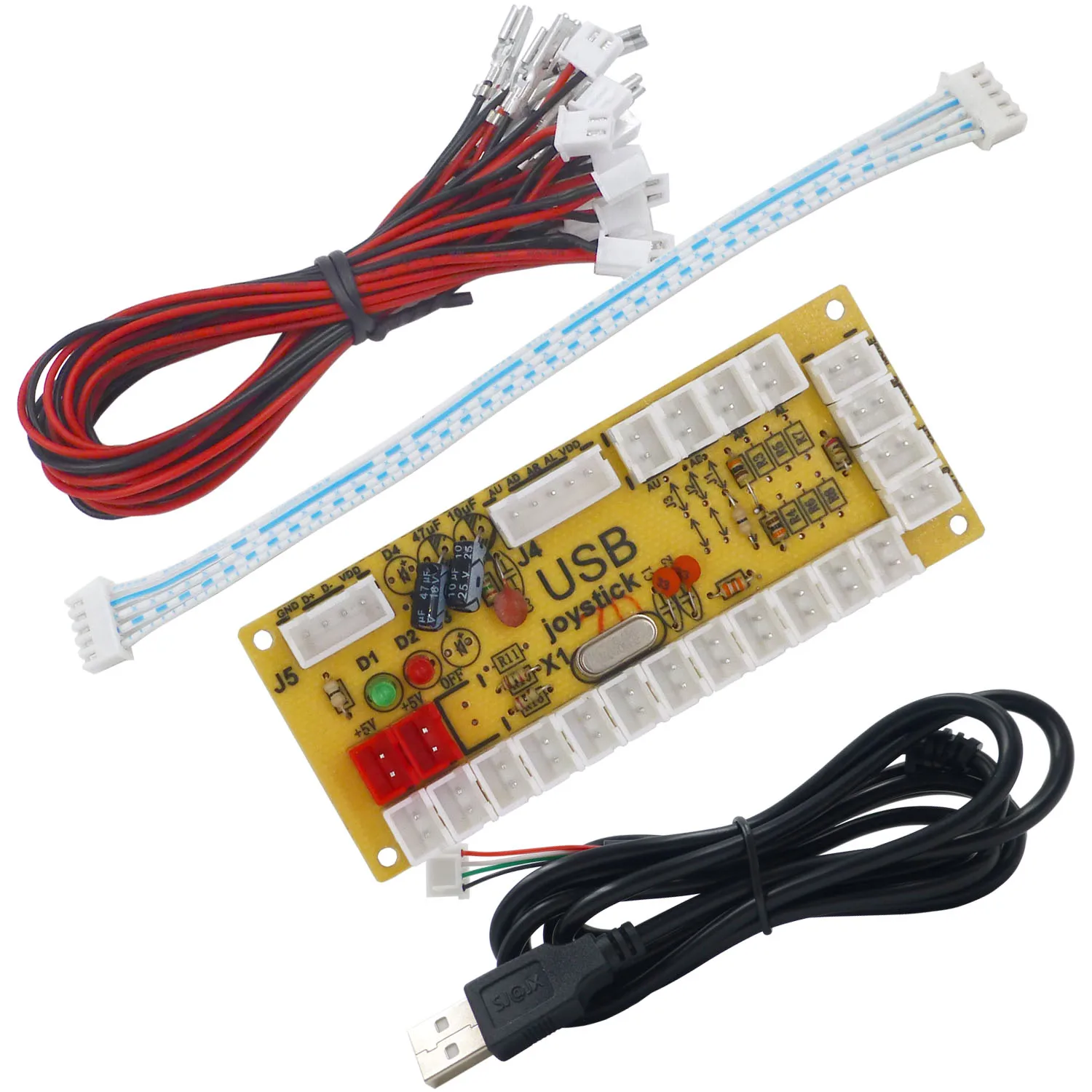 

SJ@JX Arcade USB Encoder Fight Stick Raspberry Pi Joystick Button PC MAME Retro Pie Zero Delay USB 5V Encoder Board