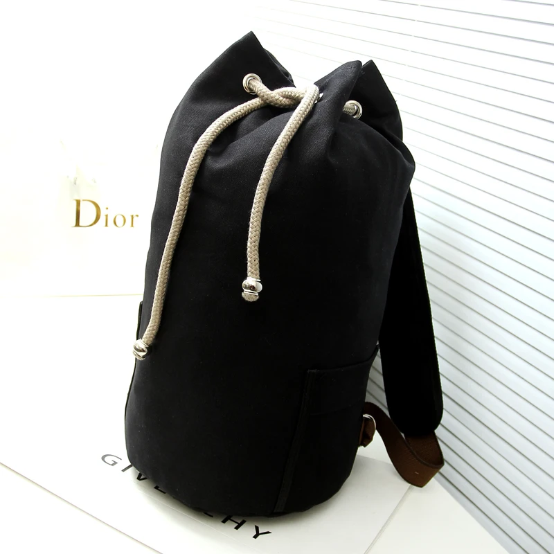 Sport Bag Training Gym Men Woman Fitness Bag Vintage Canvas Drawstring Backpack Rucksack Travel Daypack Gym Bag Sac De Sport - Цвет: Black