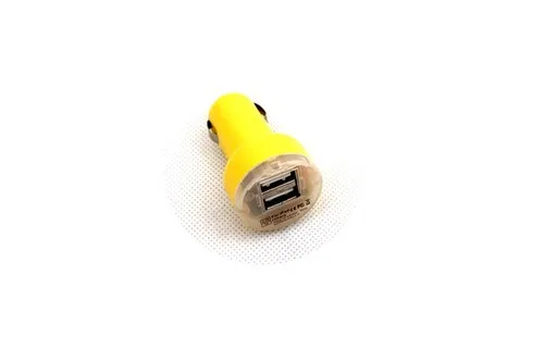 

12 В электрическая розетка USB зарядное устройство конвертер желтый цвет