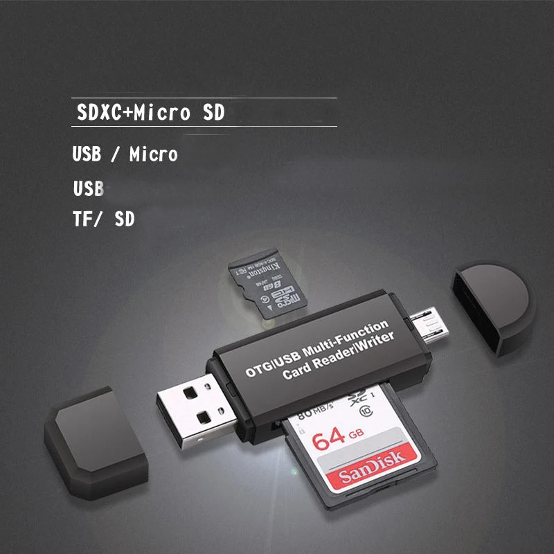 2 в 1 USB OTG кардридер флеш накопитель высокоскоростной 0 универсальная TF/SD карта для