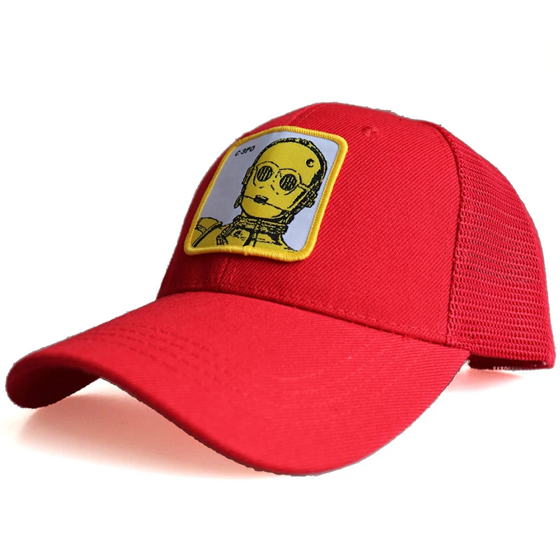 Сетчатая бейсболка Кепка Snapback C 3PO робот Звездные войны для мальчиков Детская
