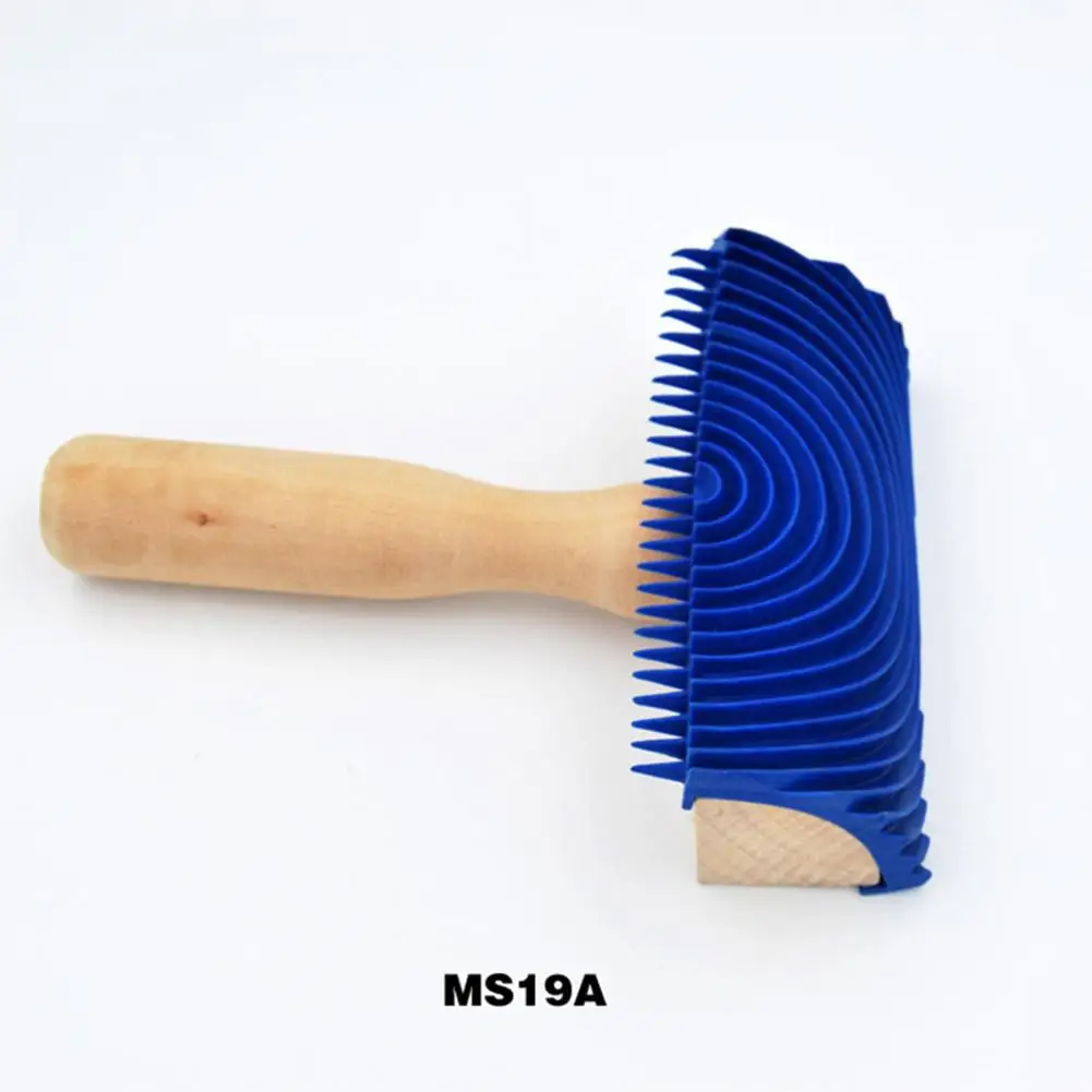 Синий MS19B резиновый деревянный ролик для краски DIY инструмент снятия с ручкой