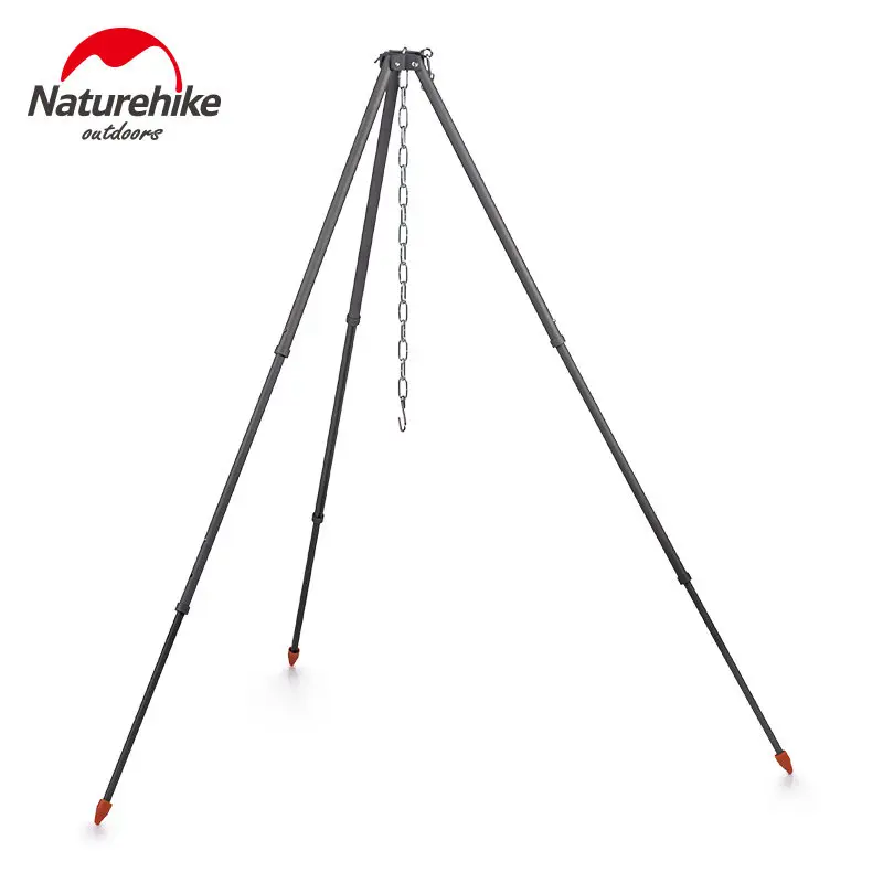 Кастрюля Naturehike 10л с ручкой и регулируемым штативом для приготовления пищи из