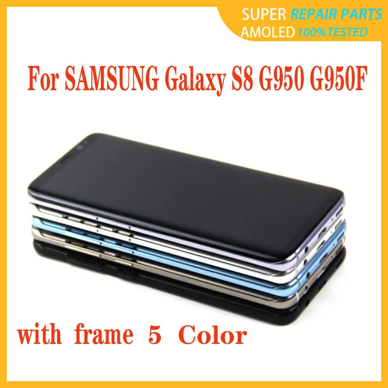 Для Samsung Galaxy S8 G950 G950F G950fd LCD сенсорный экран дигитайзер с ожогом оригинальный