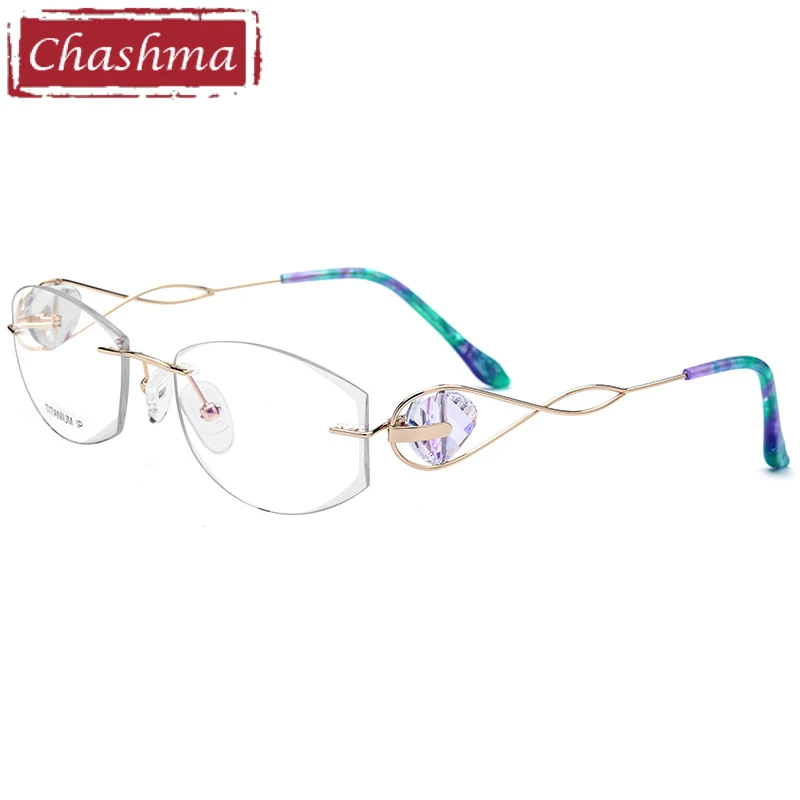 Брендовые женские очки Chashma высшего качества без оправы по рецепту модные