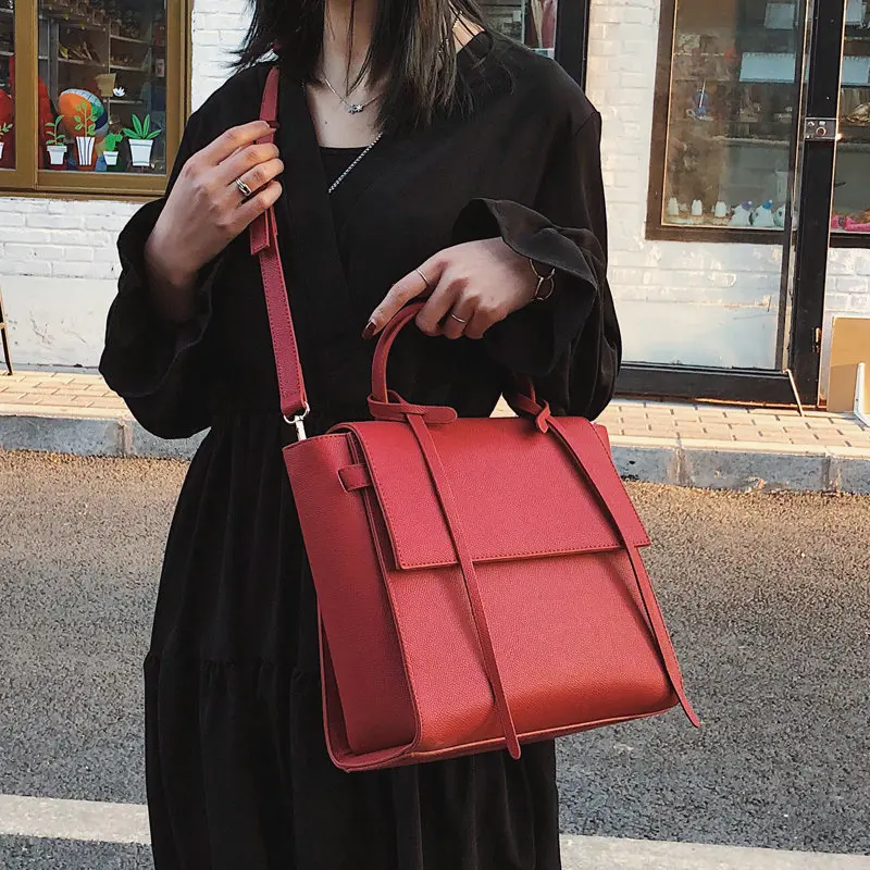 Большая сумка на плечо для женщин новинка 2019 мессенджер в Корейском стиле модная