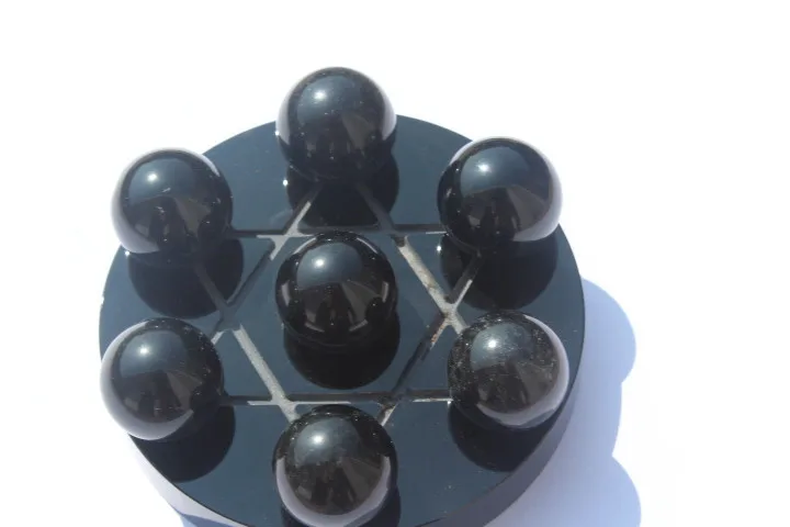 

Natura Obsidian ball CRYSTAL ball Seven star array HEALING+obsidian standing