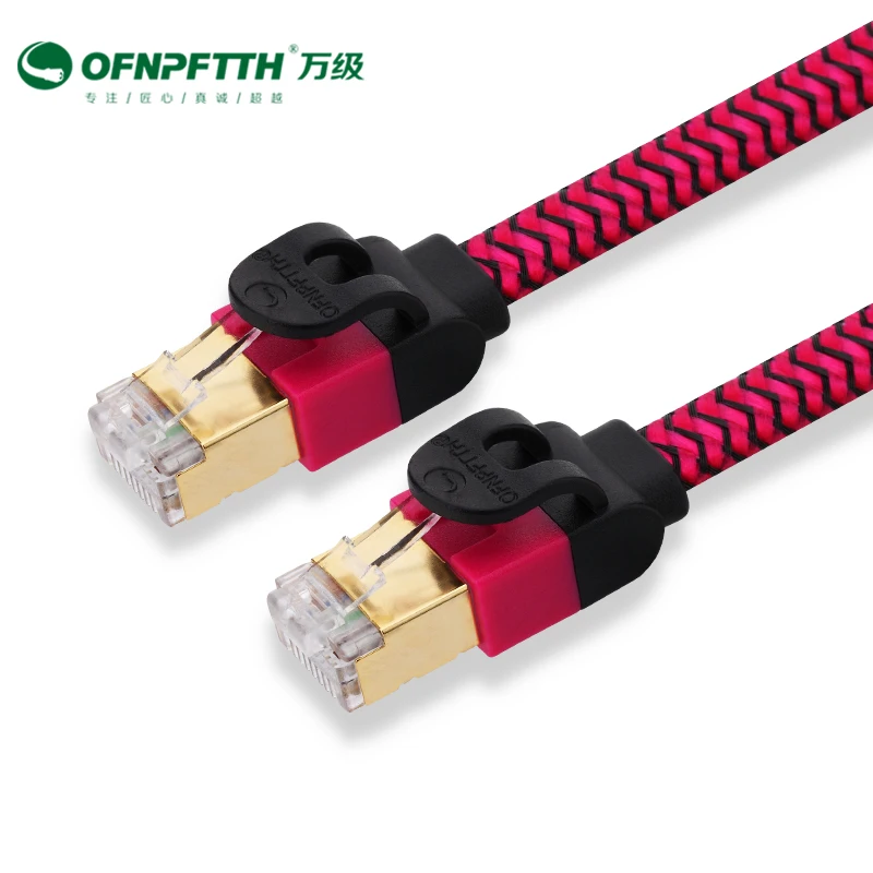 Соединительный кабель OFNPFTTH CAT7 LAN SFTP 8P8C плоский тип 1 м 6 цветов полиэфирная