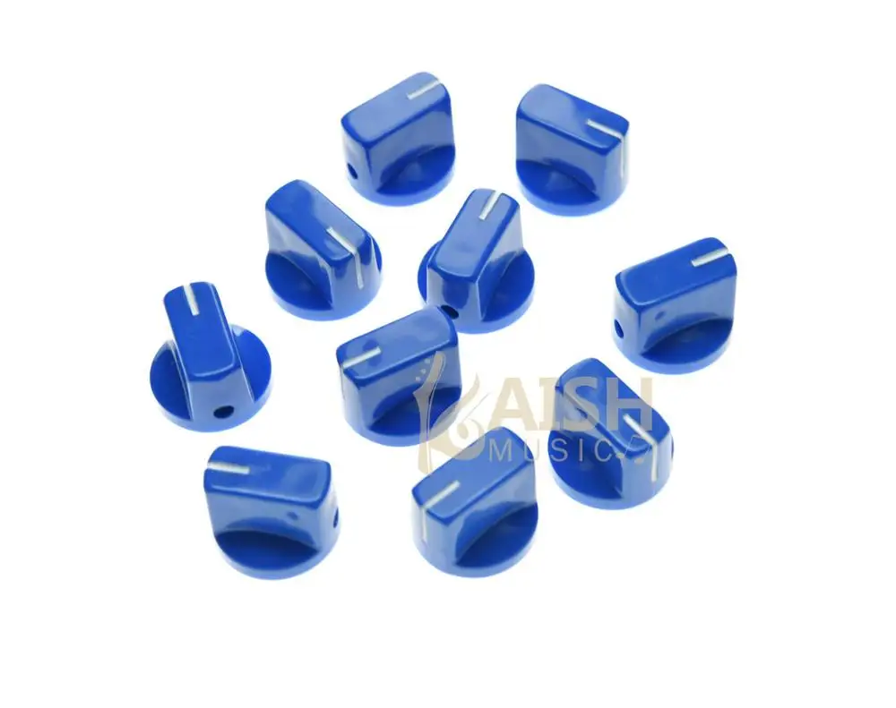 Blue KAISH 10x гитарный усилитель педаль эффектов ручки Davies 1510 стиль ручка указателя набор винтов различные цвета - Цвет: Blue