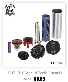 SHS Tune Up Kit ЧПУ из нержавеющей стали измельченный цельный сплошной цилиндр встроенный поршень головки цилиндра насадка для страйкбола пейнтбола