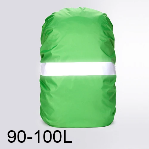Green Дождевик рюкзак светоотражающий 90L 95L 100L водонепроницаемый мешок камуфляж тактический Открытый Кемпинг Туризм Альпинизм пыль дождевик - Цвет: Green