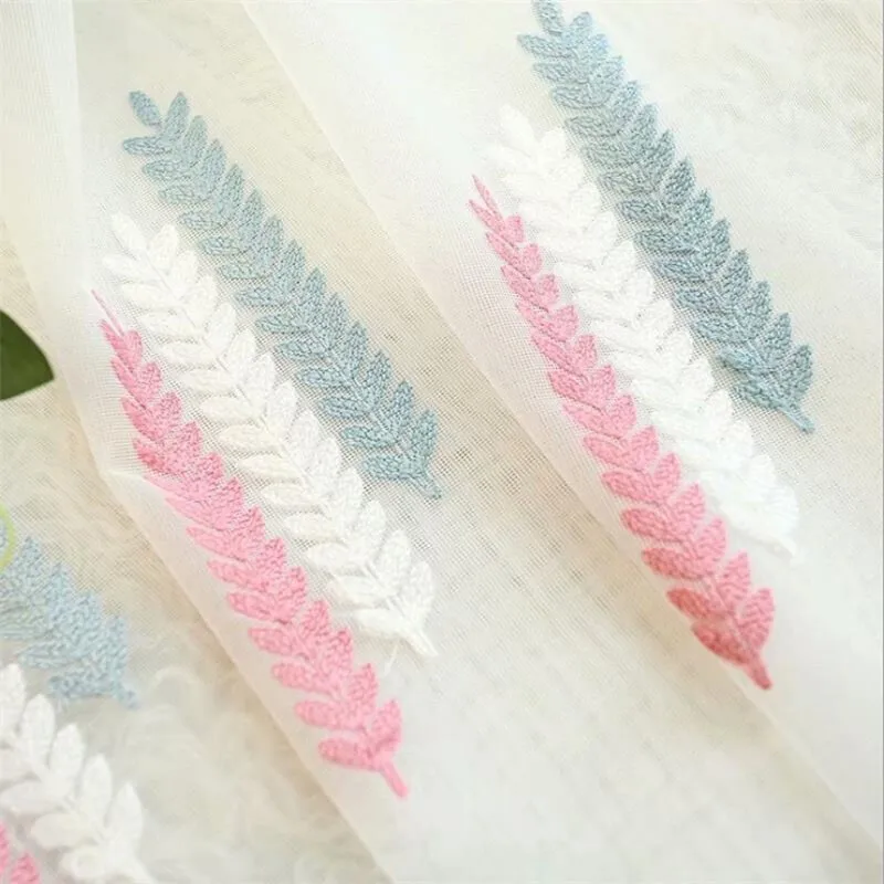 Американский сельский пасторальный стиль уши пшеницы вышитые тюль