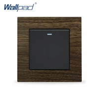 power reset switch wallpad luxury wall light switch metal wood design push button switches reset momentary door bell switch