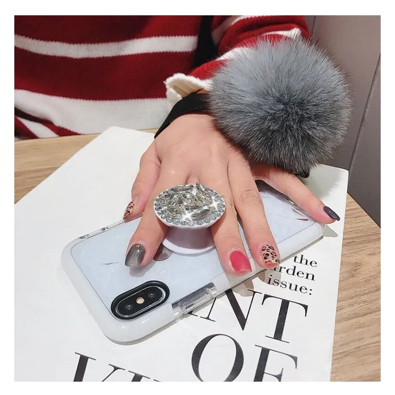 Kickstand fur ball Soft Shockproof Tpu Tpe cover case For Samsung J7 Note 9 phone Cases | Mobile Phone &amp Covers