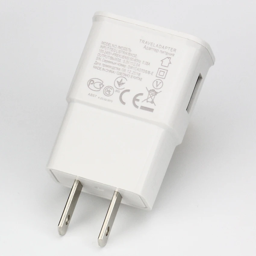 100 шт./лот белый черный 5 В 2 А для путешествий EU us Plug настенное USB зарядное