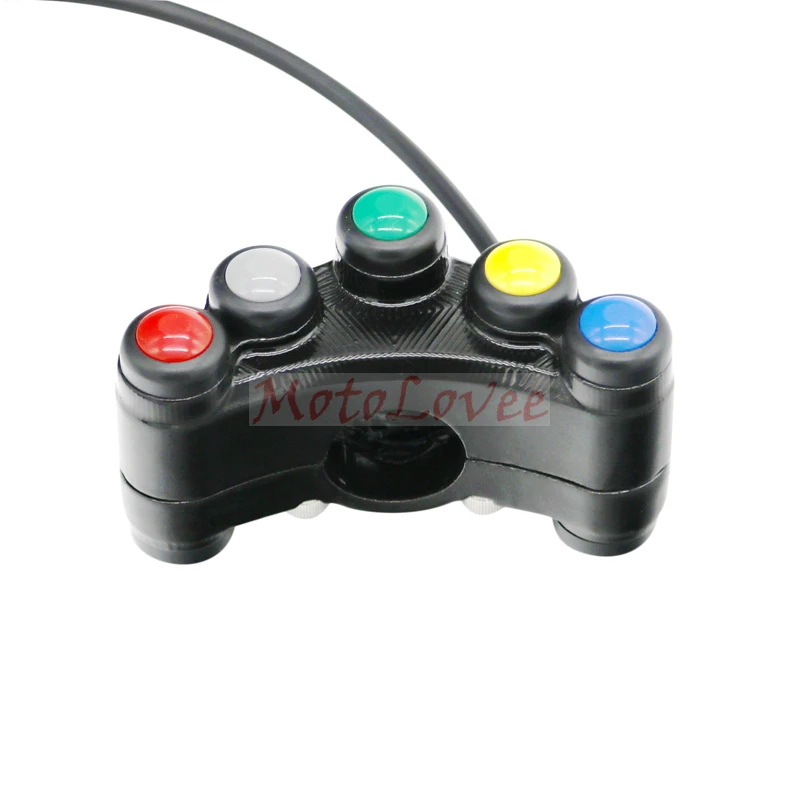 DIY MotoLovee мотоцикл переключатель мотоцикл руль переключатели фара индикатор рога алюминиевый универсальный скутер многофункциональный DIY - Цвет: DIY