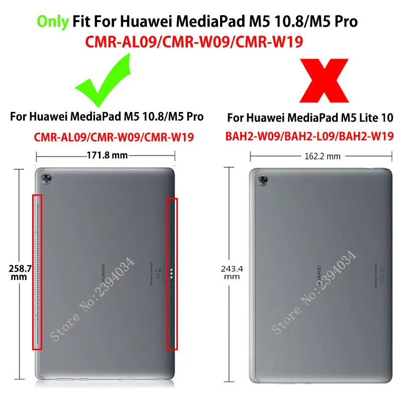 Чехол для Huawei MediaPad M5 10 Pro 8 дюйма умный чехол планшетов тонкий флип-чехол с