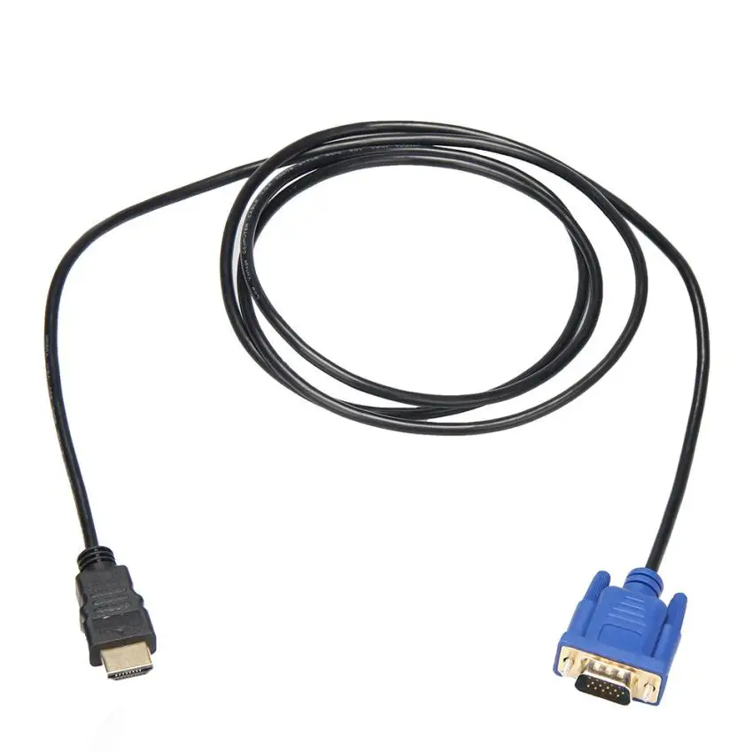 2017 HDMI Золотой штекер VGA HD-15 папа 15Pin адаптер кабель 6FT 1 8 м 1080P NO17 |
