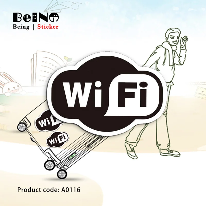 Wifi подземная наклейка супергерой логотип письмо вы теряете водостойкий чемодан